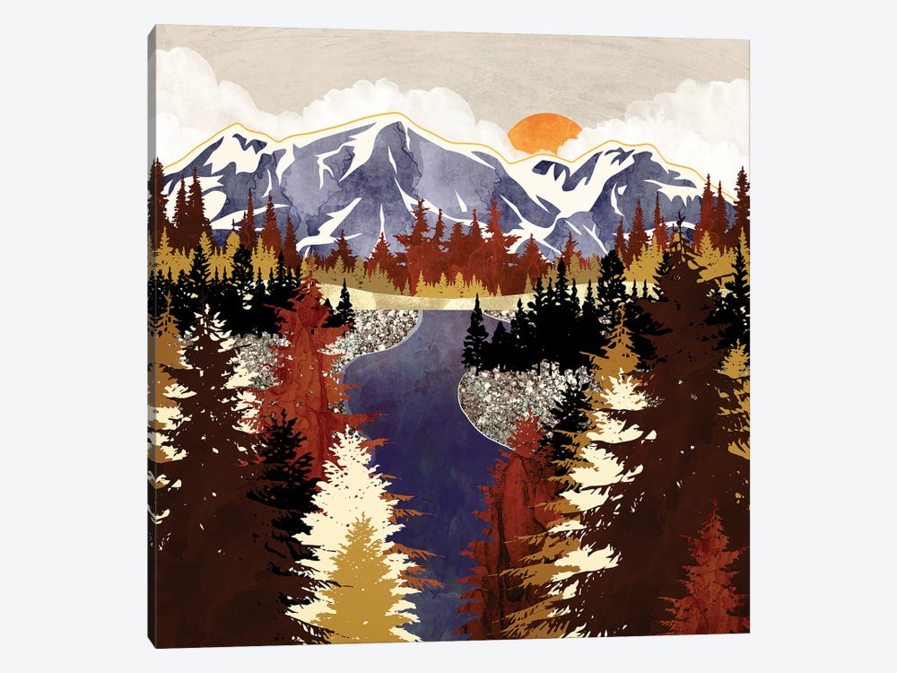 Autumn River by SpaceFrog Designs 1-piece Canvas Wall Art