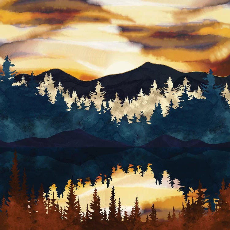 Fall Sunset by SpaceFrog Designs wall art