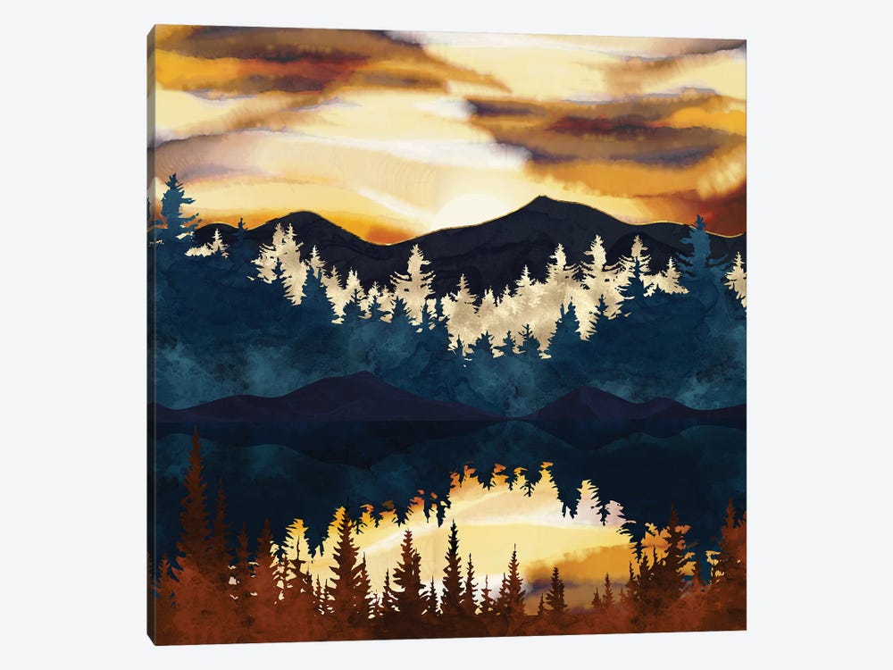 Fall Sunset by SpaceFrog Designs 1-piece Canvas Art