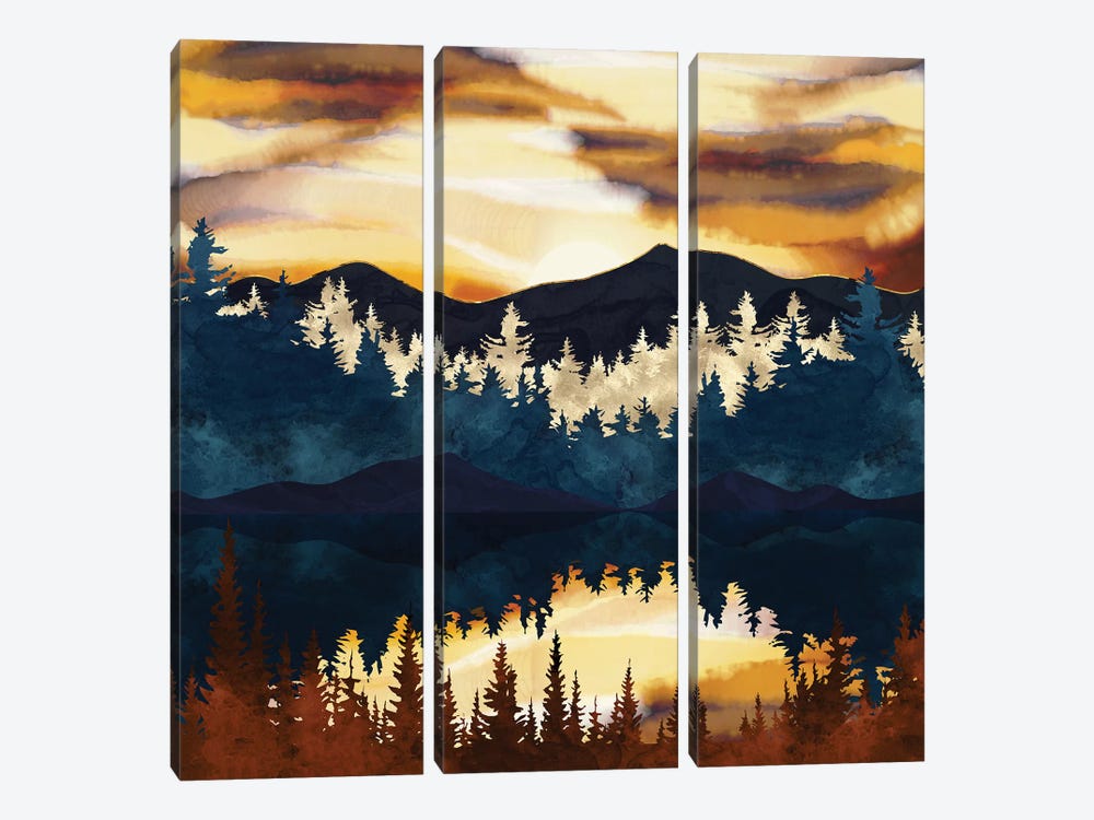 Fall Sunset by SpaceFrog Designs 3-piece Canvas Art