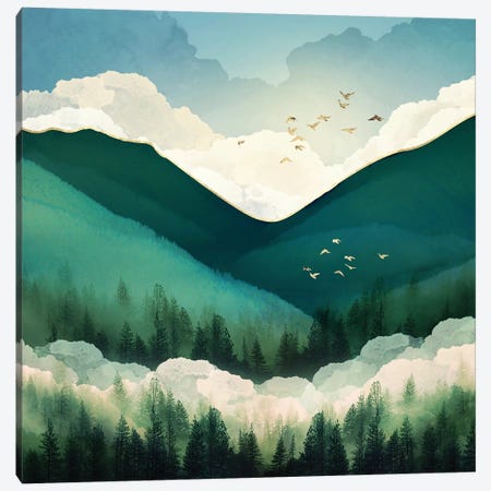 Emerald Hills Canvas Print #SFD247} by SpaceFrog Designs Canvas Artwork