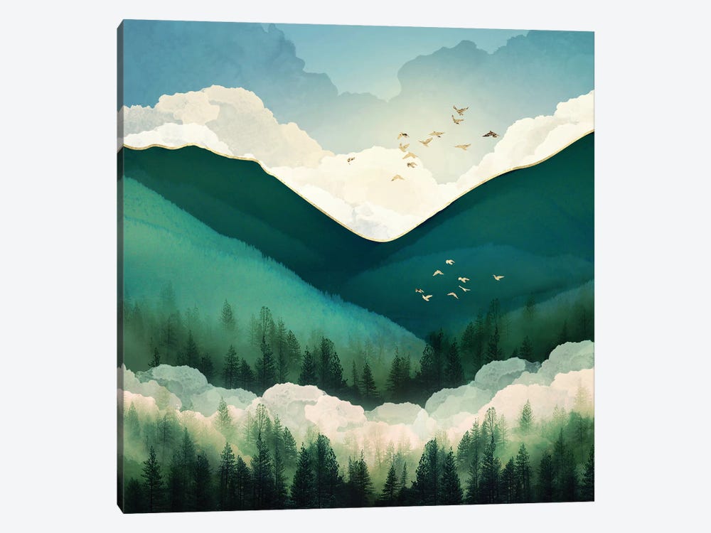 Emerald Hills by SpaceFrog Designs 1-piece Art Print