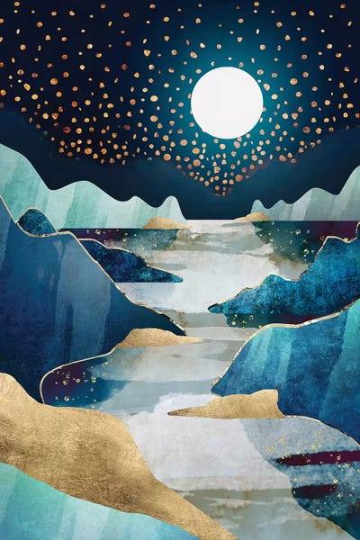 Night Sky: Moon Glow by SpaceFrog Designs