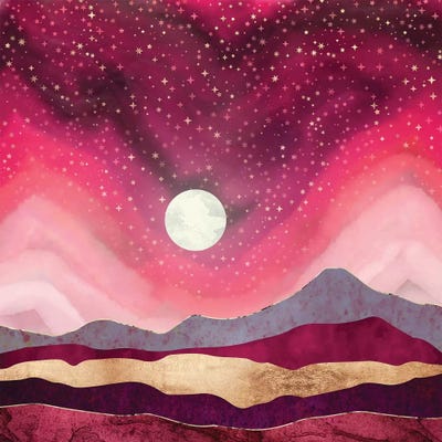 Scarlet Night by SpaceFrog Designs metal wall art