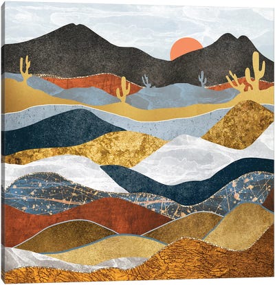 Desert Cold Canvas Art Print - Abstract Floral & Botanical Art