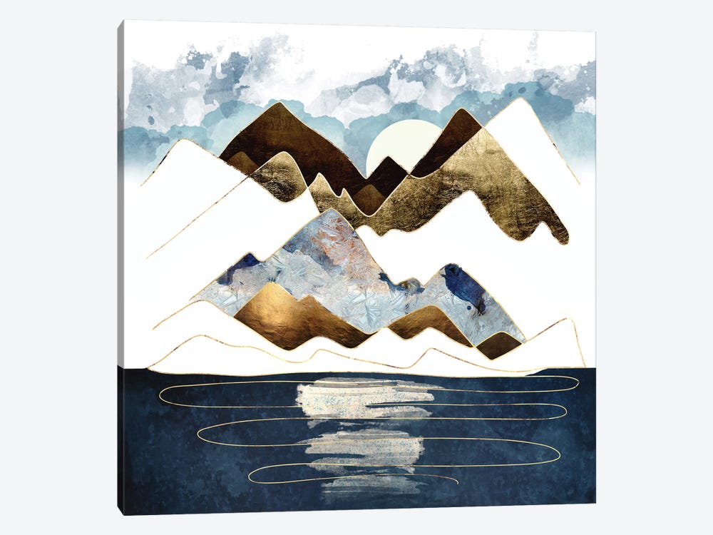 Minimal Abstract Mountains by SpaceFrog Designs 1-piece Canvas Art Print