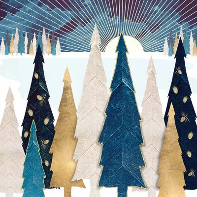 Winter Trees by SpaceFrog Designs metal wall art