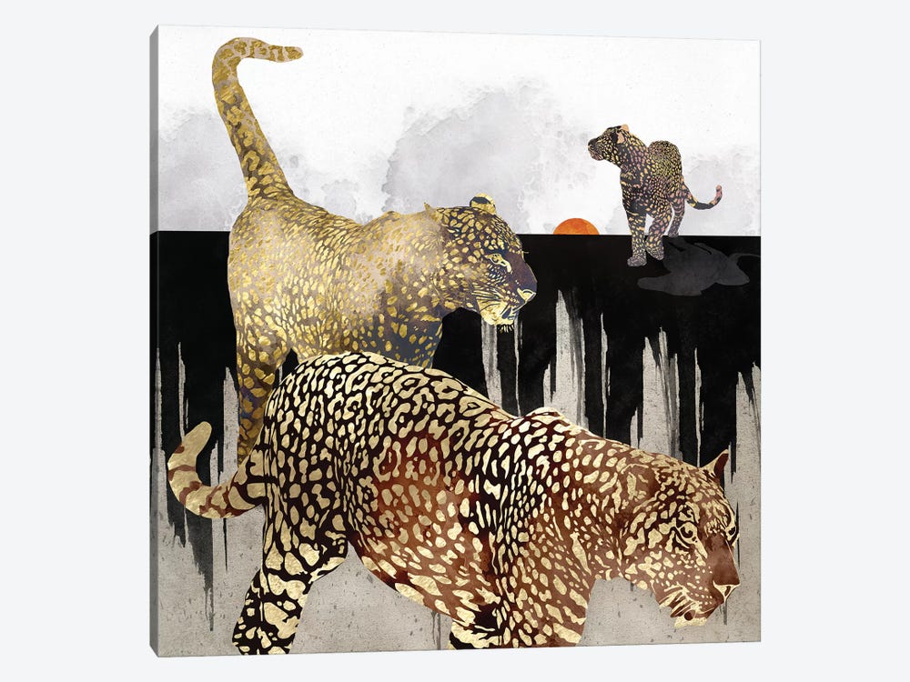 Minimal Leopards by SpaceFrog Designs 1-piece Canvas Art Print