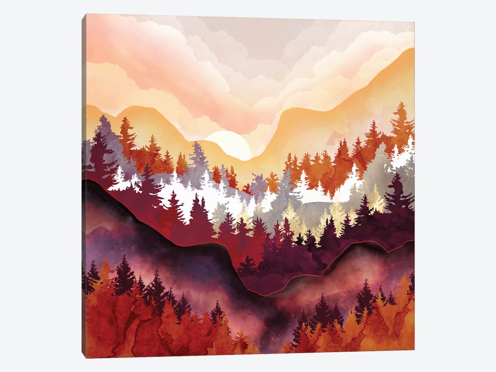 Amber Forest by SpaceFrog Designs 1-piece Canvas Art