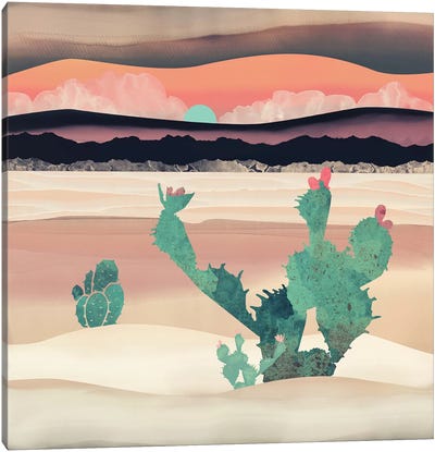 Desert Dawn Canvas Art Print - Pantone 2024 Peach Fuzz