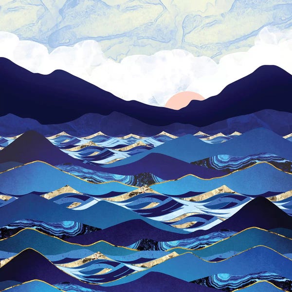 Waves: Ocean Blue by SpaceFrog Designs