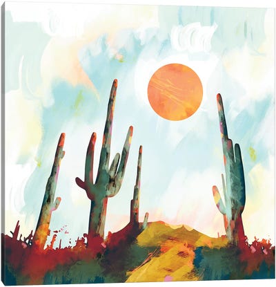 Desert Day Canvas Art Print - Succulent Art