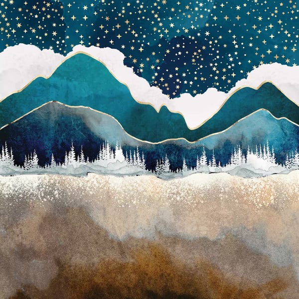 Blue & Gold: Late Winter by SpaceFrog Designs