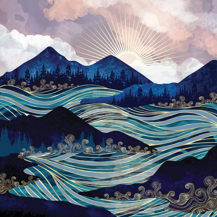 Ocean Sunrise by SpaceFrog Designs wall art