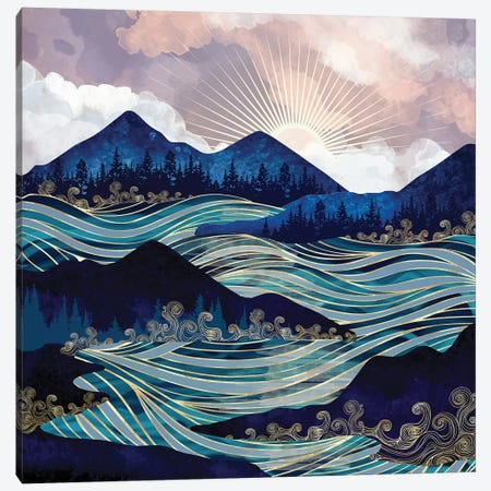 Ocean Sunrise Canvas Print #SFD273} by SpaceFrog Designs Canvas Art