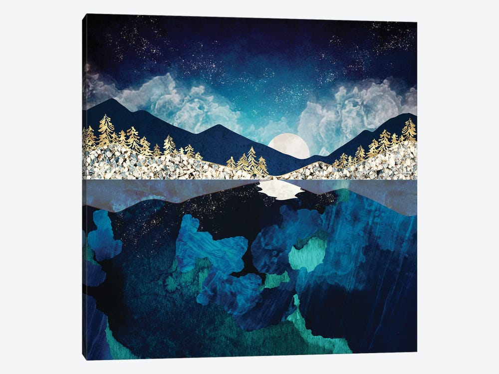 Midnight Water by SpaceFrog Designs 1-piece Canvas Art Print