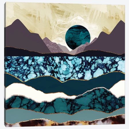 Desert Lake Canvas Print #SFD27} by SpaceFrog Designs Canvas Art