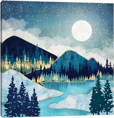 Morning Stars Canvas Art Print - Winter Wonderland