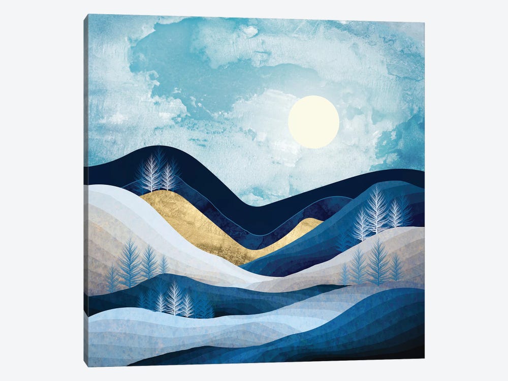 Moonlit Hills by SpaceFrog Designs 1-piece Canvas Wall Art