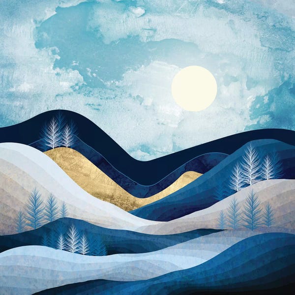 Winter Wonderland: Moonlit Hills by SpaceFrog Designs