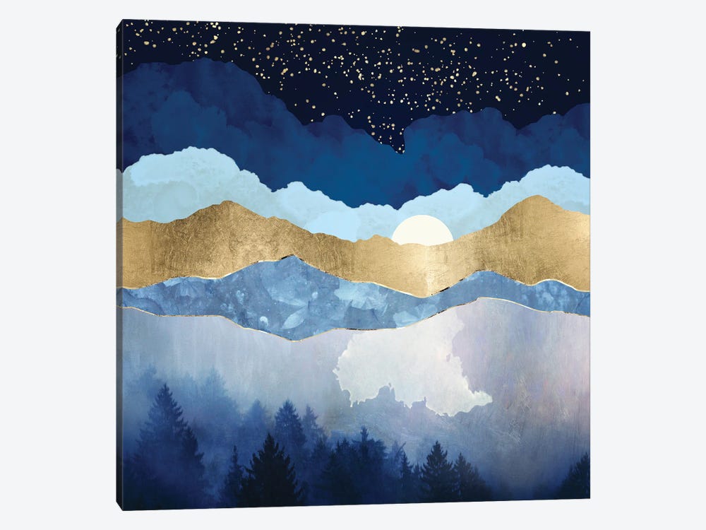 Midnight Forest by SpaceFrog Designs 1-piece Canvas Wall Art