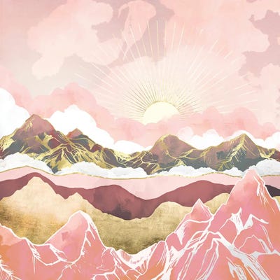 Blush Summer Sunrise by SpaceFrog Designs canvas print