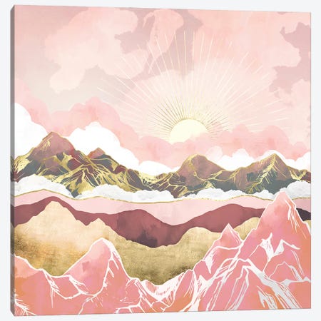 Blush Summer Sunrise Canvas Print #SFD296} by SpaceFrog Designs Canvas Art Print