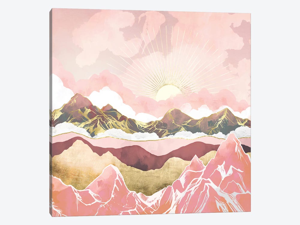 Blush Summer Sunrise by SpaceFrog Designs 1-piece Canvas Art Print