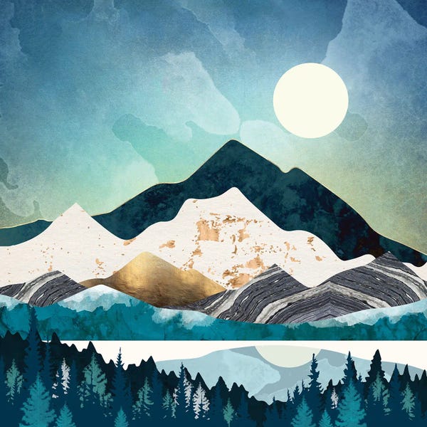 Refreshing Workspace: Evening Forest by SpaceFrog Designs