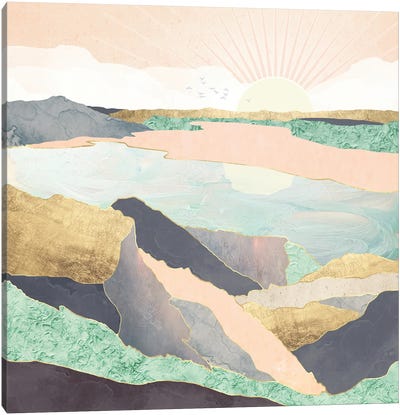 Sunrise Beach Canvas Art Print - SpaceFrog Designs