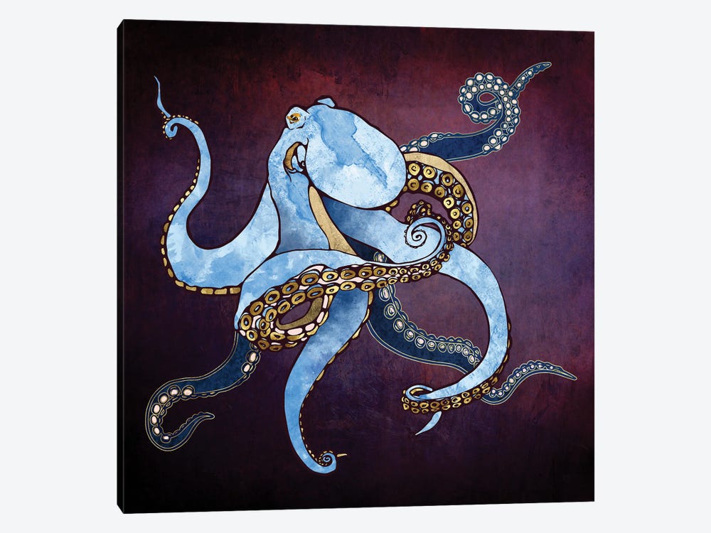 Metallic Octopus Iii by SpaceFrog Designs 1-piece Canvas Art