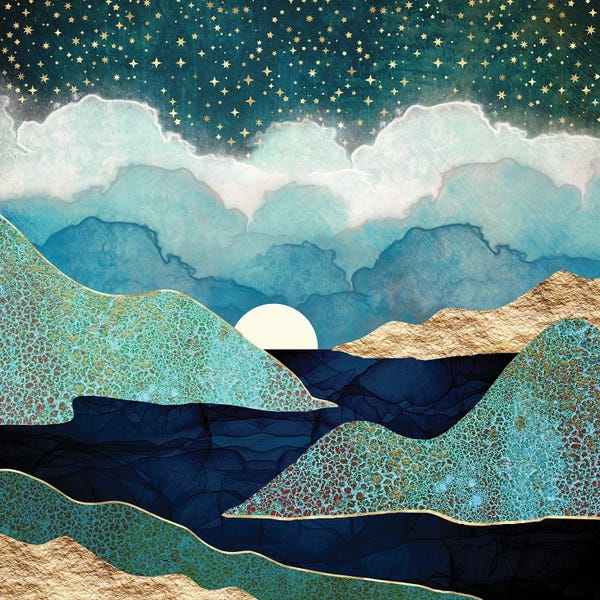 Gold: Ocean Clouds by SpaceFrog Designs