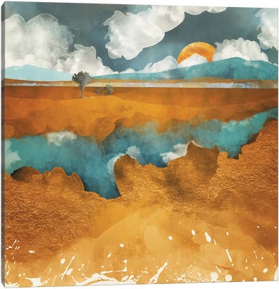 Desert River Canvas Art Print - Scandinavian Décor