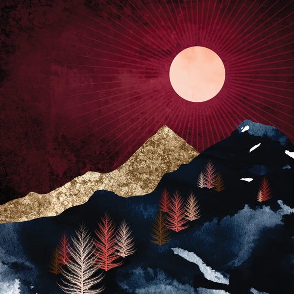 Pine Trees: Autumn Night by SpaceFrog Designs