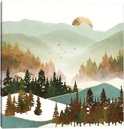 Fall Morning Canvas Art Print - SpaceFrog Designs