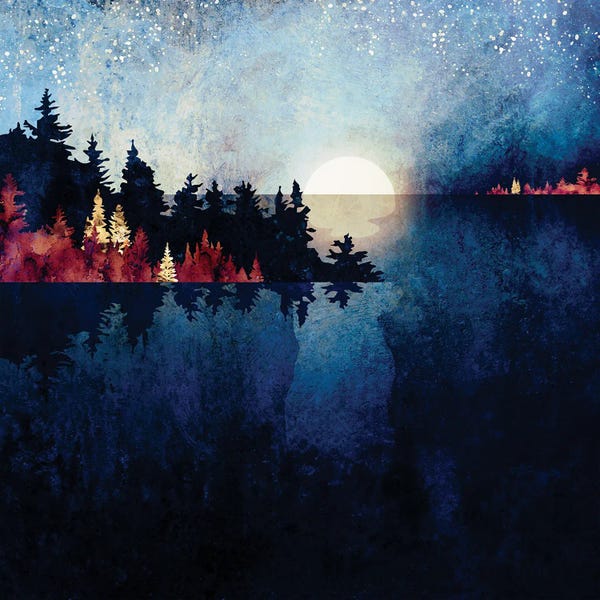 Refreshing Workspace: Autumn Moon Reflection by SpaceFrog Designs