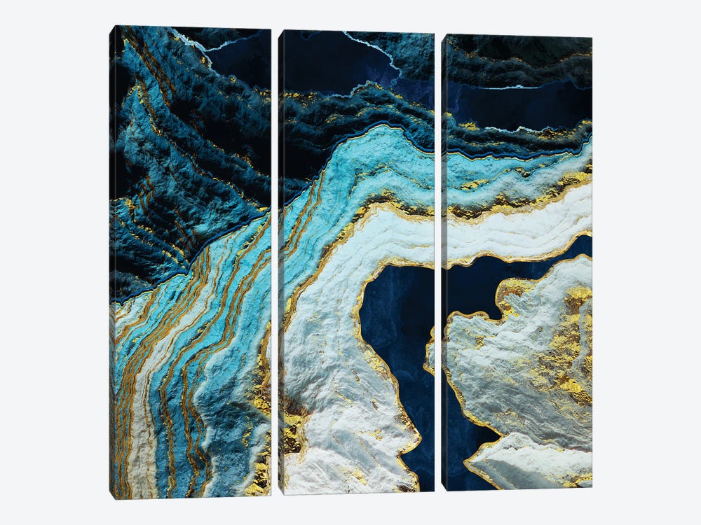 Aerial Ocean Abstract 3-piece Canvas Wall Art