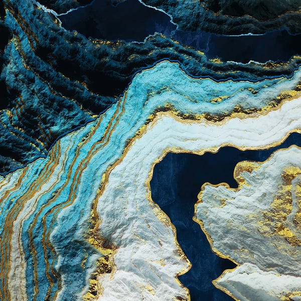 Refreshing Workspace: Aerial Ocean Abstract by SpaceFrog Designs