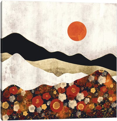 Autumn Field Canvas Art Print - Sun Art