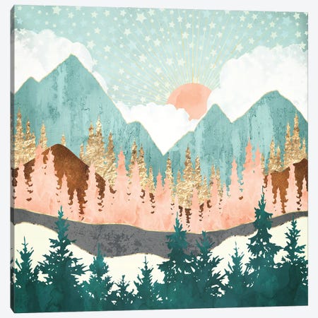 Winter Forest Vista Canvas Print #SFD343} by SpaceFrog Designs Canvas Artwork