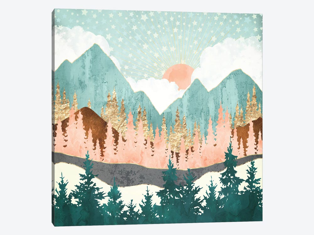 Winter Forest Vista by SpaceFrog Designs 1-piece Canvas Wall Art