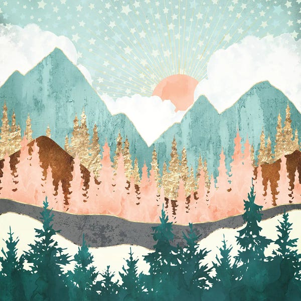 Pine Trees: Winter Forest Vista by SpaceFrog Designs