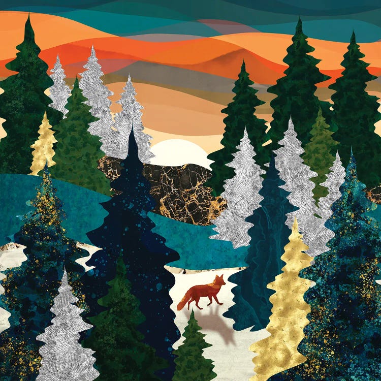 Amber Fox by SpaceFrog Designs wall art