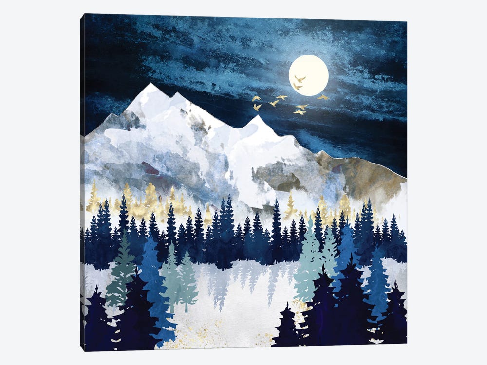 Moonlit Snow by SpaceFrog Designs 1-piece Art Print