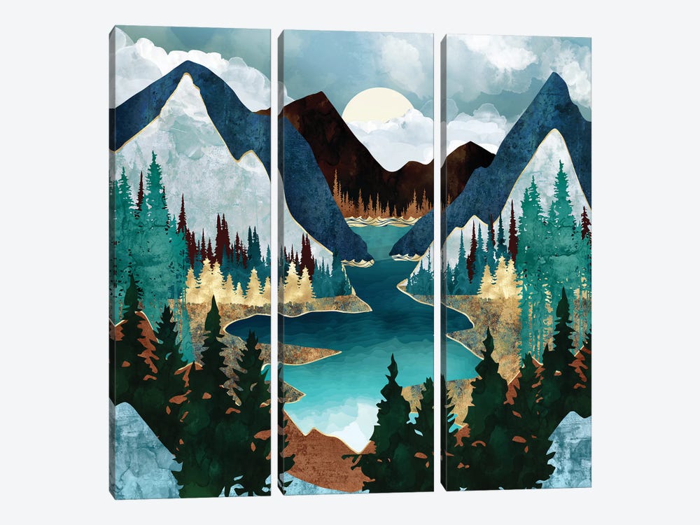 River Vista by SpaceFrog Designs 3-piece Canvas Wall Art