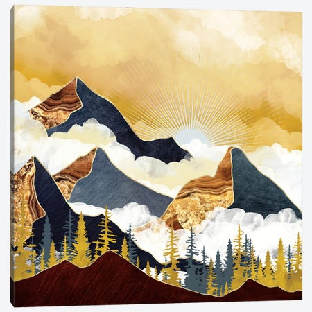 Misty Peaks Canvas Print #SFD353} by SpaceFrog Designs Canvas Art Print