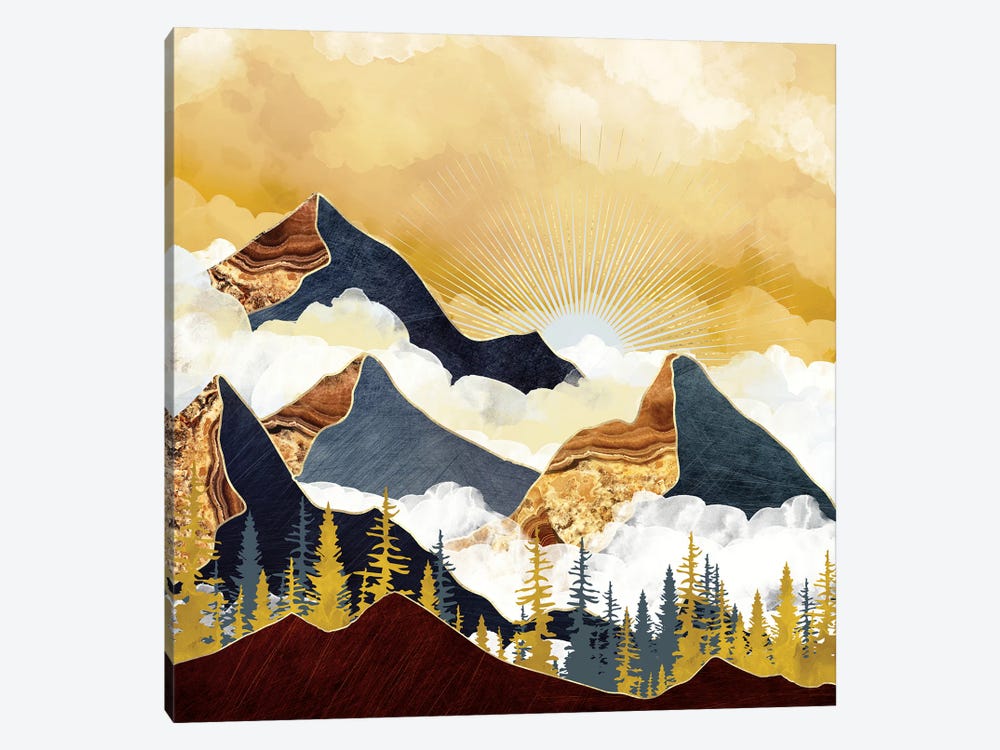 Misty Peaks by SpaceFrog Designs 1-piece Canvas Art Print