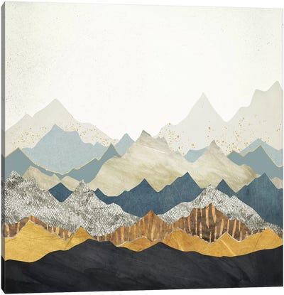 Distant Peaks Canvas Art Print - Mountain Art