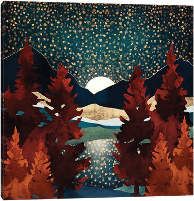 Star Sky Reflection Canvas Art Print - Modern Décor