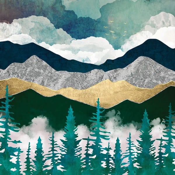 Pine Trees: Misty Pines II by SpaceFrog Designs